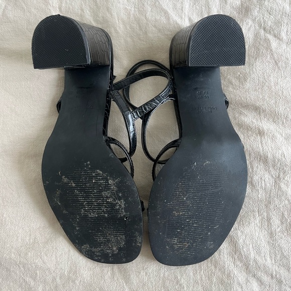 UO Strappy Heels in black croc (size 8) - Picture 11 of 11